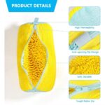 Padded Shoe Washing Bag for Washing Machine | Fluffy Chenille Polyester Laundry Bag for Shoes with Zipper Protector for Sneakers and Casual Shoes