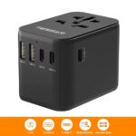 TESSAN International Plug Adaptor GaN Travel Adapter with Universal Outlet 1 USB A 3 Type C Fast Charger for EU/UK/USA/AUS - Image 2