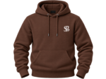 Men's Brown Pullover Hoodie  280gsm Cotton Blend | ShoppyBrit - Image 2